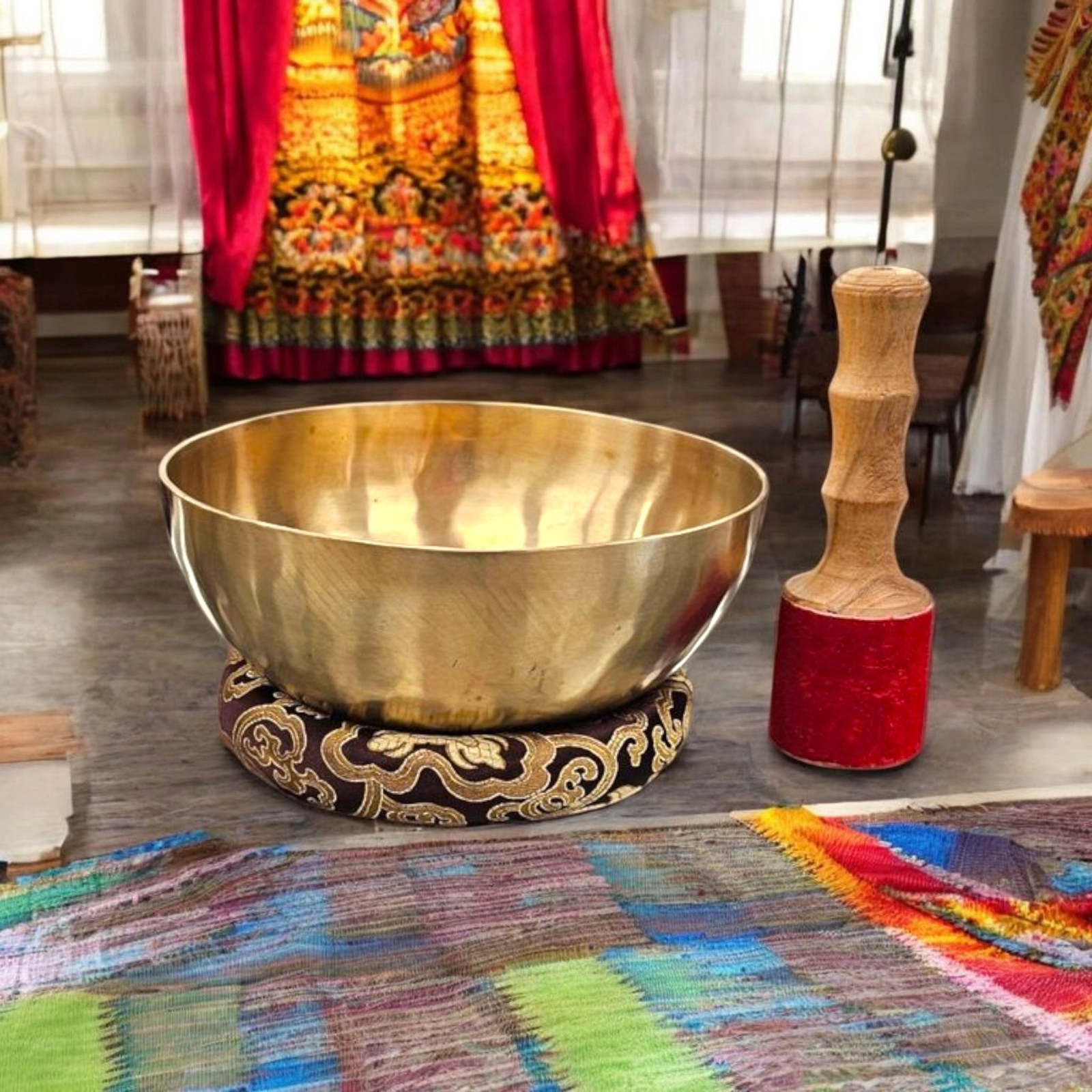 9-inch-matt-hand-beaten-singing-bowl-7.webp Hand beaten Brass Tibetan Singing Bowl – 8.5 inch – Matt Finish - Image 1