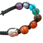 7 Chakra Crystal and Healing Stone Bracelet - Buddha Bead - Image 2