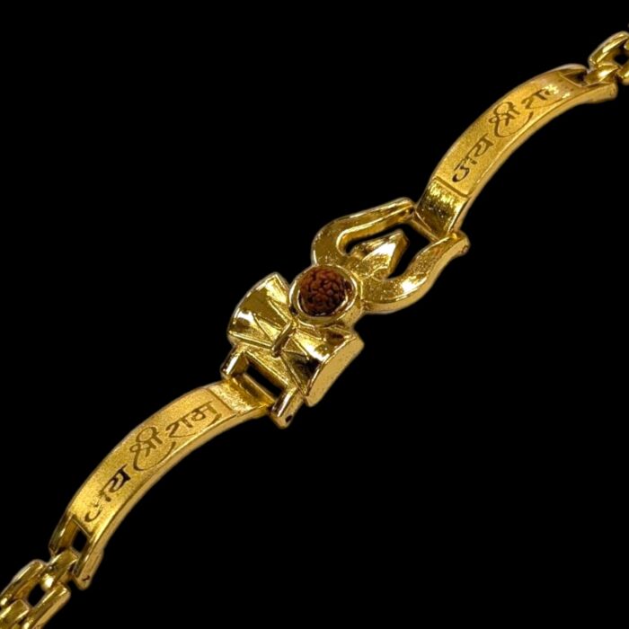 Jai Shri Ram Bracelet - Trishul with Rudraksha - Image 2