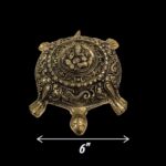 Brass Tortoise with Lord Ganesha on Back - 7.5 inch - Image 5