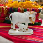 White Kamdhenu - 3 inches | Marble Look | Annapurna for home