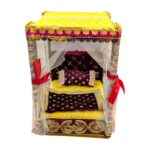 Laddu Gopal Bedroom with Net curtains – Yellow | Small – 9 inch - Image 4
