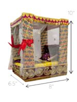 Laddu Gopal Bedroom with Net curtains – Yellow | Small – 9 inch - Image 6