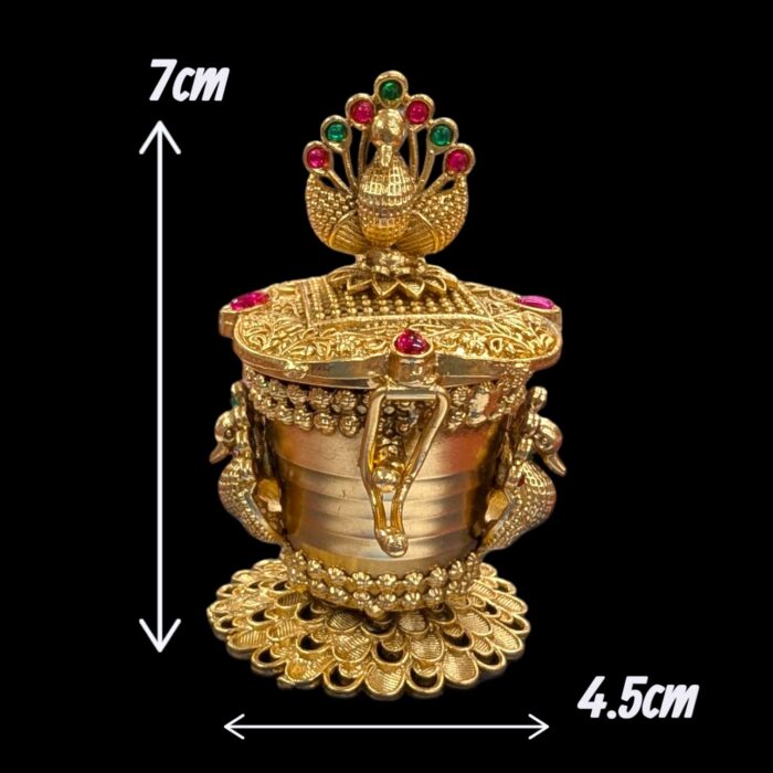 Peacock Themed Kumkum Box - Image 2