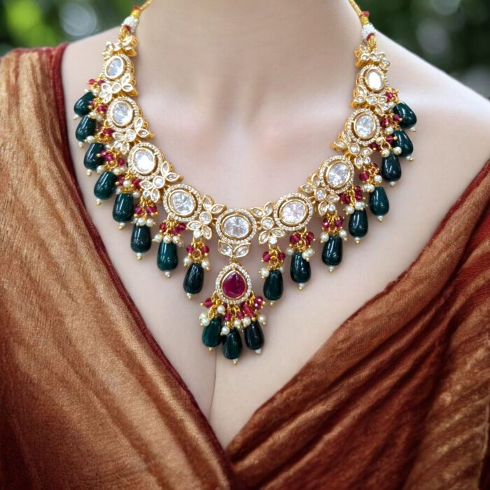 Necklace with earrings | Semi Precious Necklace and Earring Set - Image 3