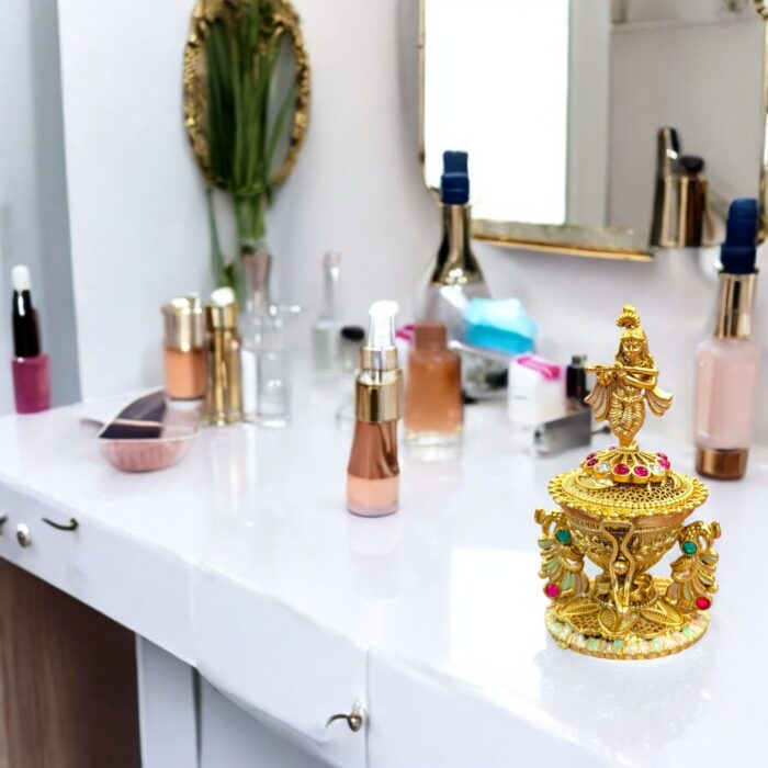 Krishna Themed Kumkum Box - Image 3