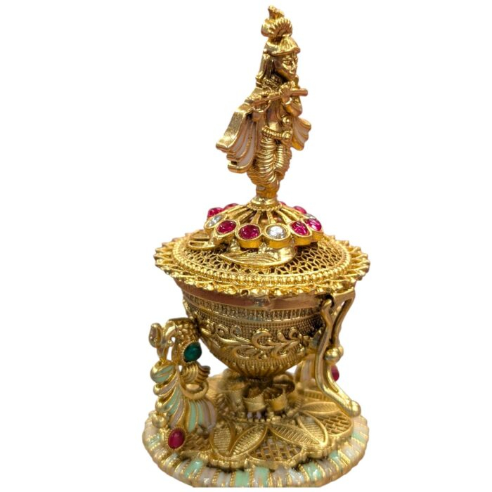 Krishna Themed Kumkum Box - Image 6