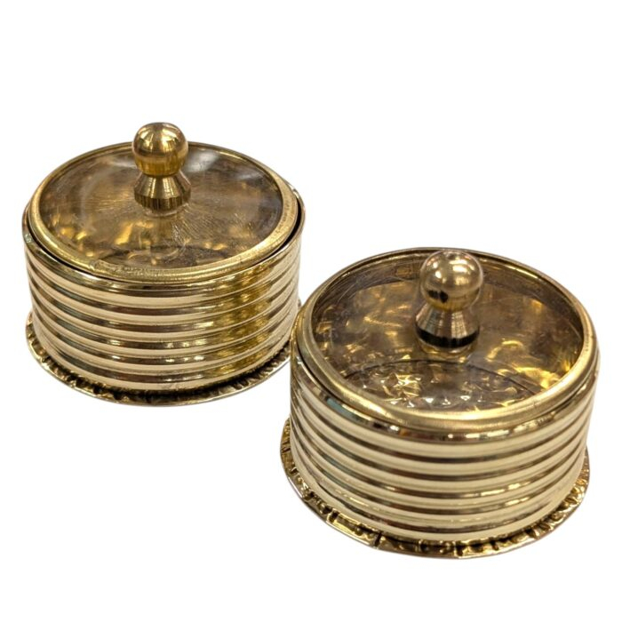Brass kumkum box - Set of 2 - Image 2