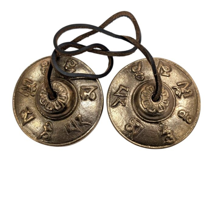 Handmade Bronze Tingsha Bell – 6.7 cm | Tibetan hand cymbals - Image 4