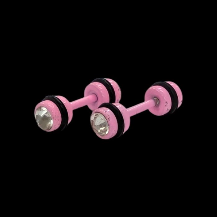 Pair of Stud Earrings for Men - Pink - Image 6