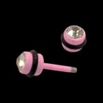 Pair of Stud Earrings for Men - Pink - Image 4