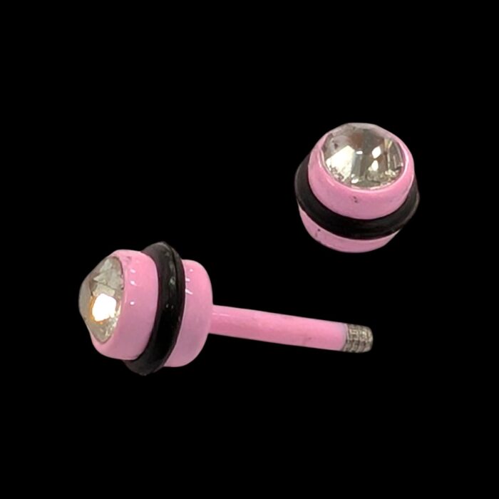 Pair of Stud Earrings for Men - Pink - Image 4