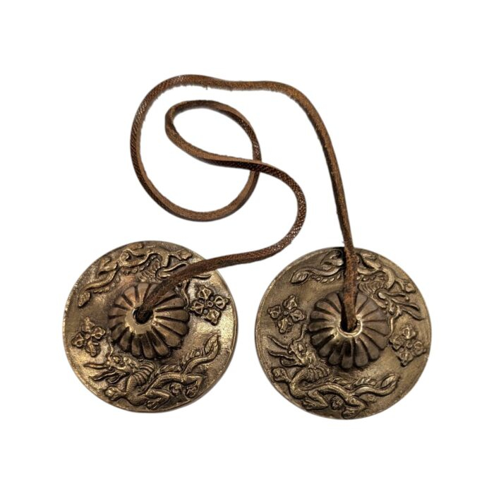 Handmade Bronze Tingsha Bell – 5.5 cm | Dragon Tibetan hand cymbals - Image 3