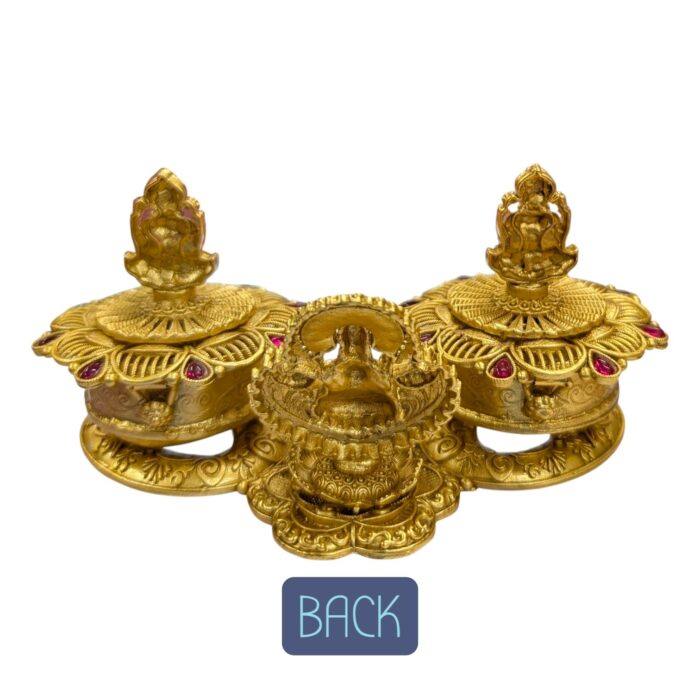 Lakshmi Themed Dual Kumkum Box - Image 6