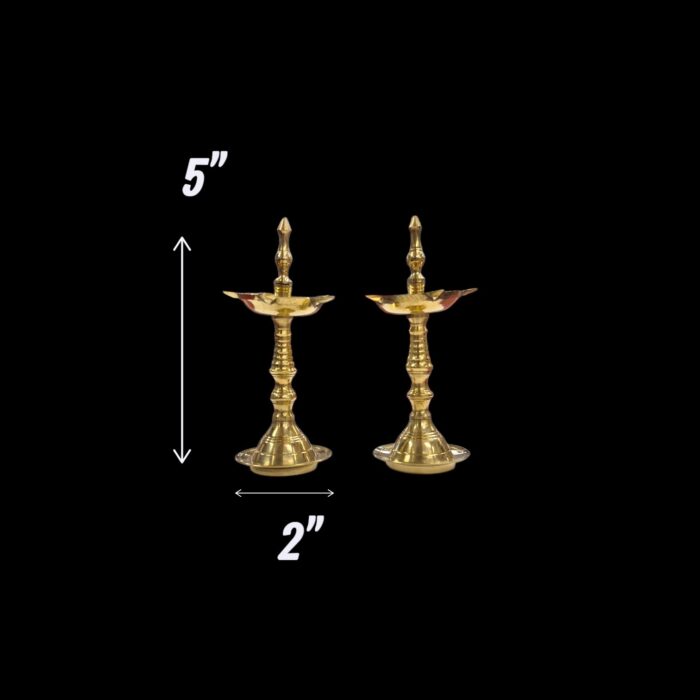 Pair of Kerala Lamps - Lite - 5 Inch - Image 2