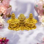 Lakshmi Themed Dual Kumkum Box