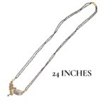 24 inch double line mangalsutra chain with black beads