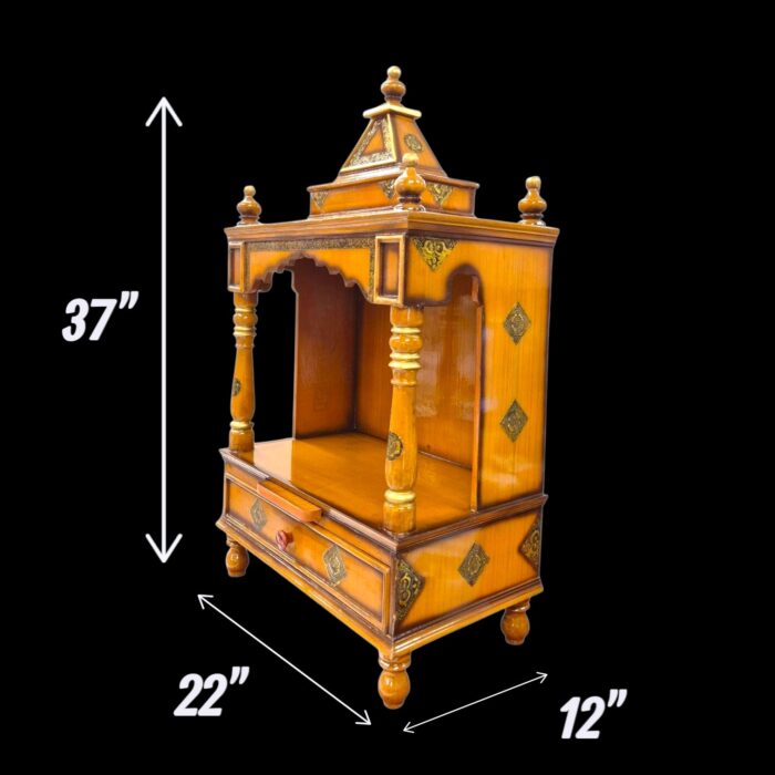 Dimensions of wooden home temple