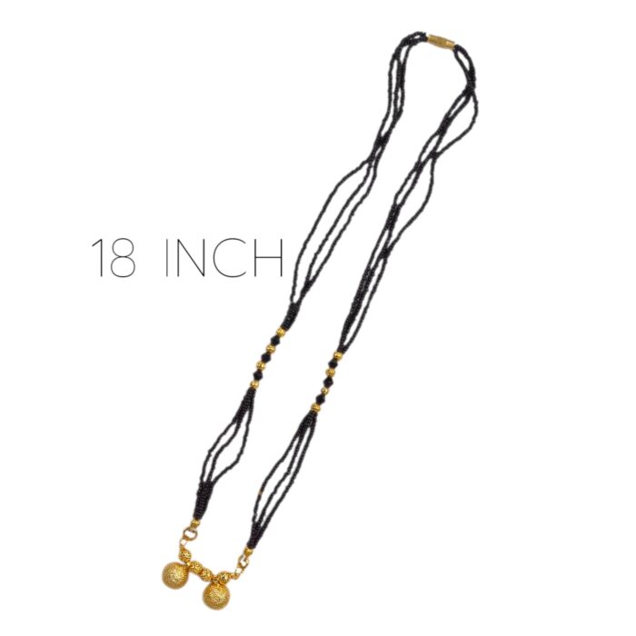 18-inch Two Wati Mangalsutra, showing its comfortable fit.
