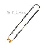 Side view of the 18-inch Two Wati Mangalsutra, showing its comfortable fit.