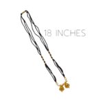 Top view of the 18-inch Two Wati Mangalsutra, showing its comfortable fit.