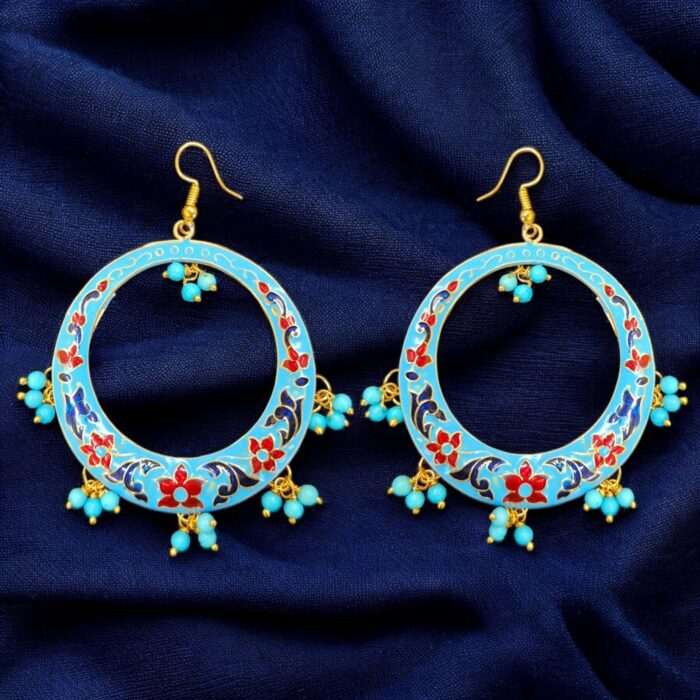 Meena Earrings - Blue - Image 2
