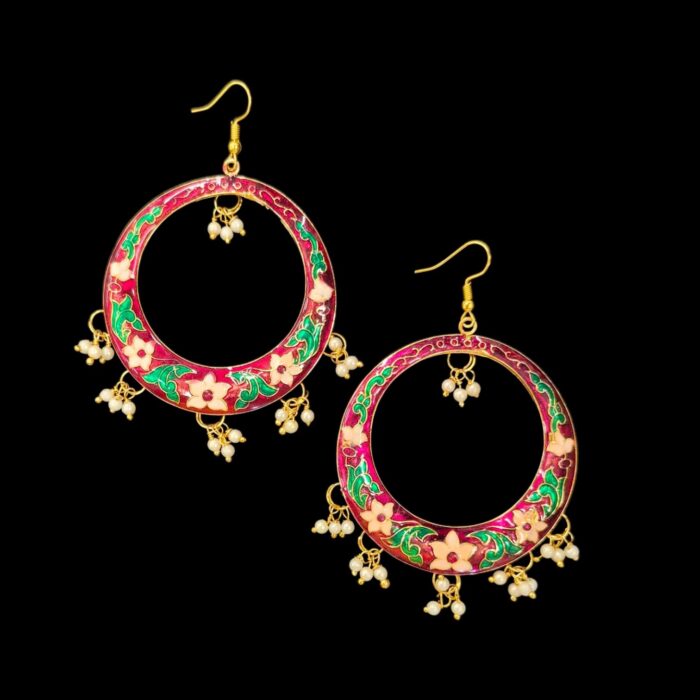 Meena Earrings - Red - Image 3