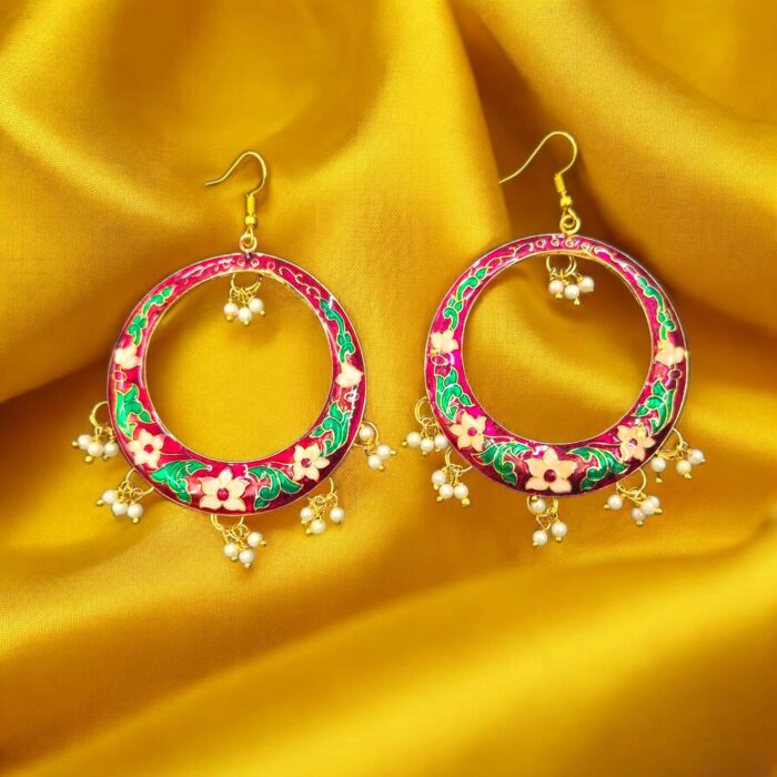 Meena Earrings - Red - Image 2