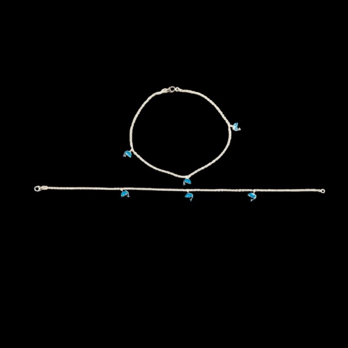 Pair of Silver anklets | Anklet Bracelets for Adults