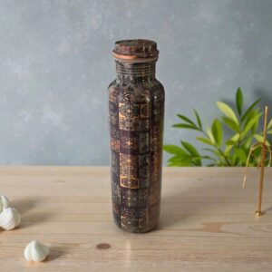 The 1000ml Artisan Copper Bottle in holistic enviornment