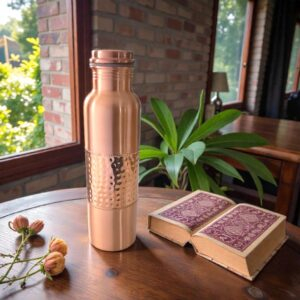 Pure Copper water bottle | Embossed - 1000 ml