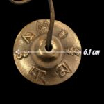 Handmade Bronze Tingsha Bell – 6.1 cm | Tibetan hand cymbals - Image 5