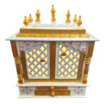 Top profile view of wooden home temple