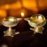 Brass Kuber Tortoise Diya - 2.7 inch | Set of 2