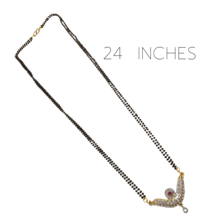 Mangalsutra with Earrings | AD mangalsutra - Image 2