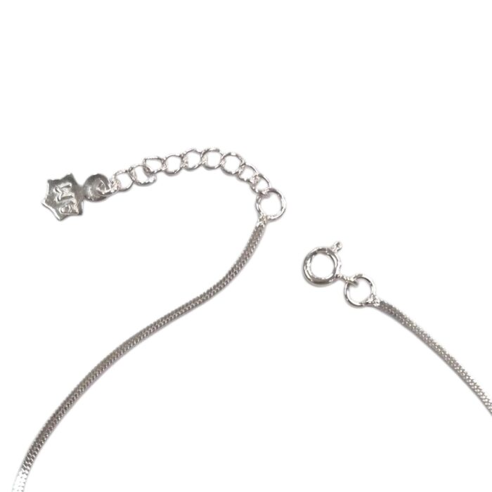 Pair of 925 Sterling Silver Anklets | Silver Anklets for Adults - 9.5 inch - Image 6