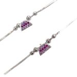 Pair of 925 Sterling Silver Anklets | Silver Anklets for Adults - 9.5 inch - Image 2