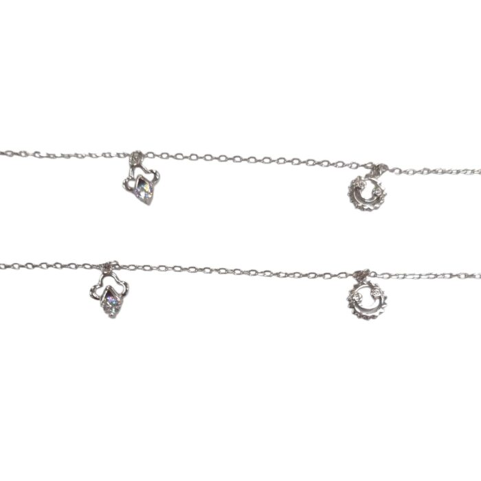 Pair of Pure Silver Anklet - 8.5 inch | Pure silver ankle bracelet - Image 2