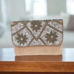 Handmade Suede evening clutch purse