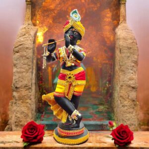 Murli Krishna Statue - Elegant Black Krishna Idol