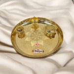 Brass pooja thali | Laser etched