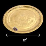 Dimension of Brass pooja thali - 12 inch