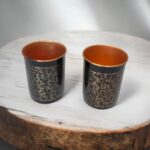Printed Copper drinking glass | Set of 2 Copper Glass