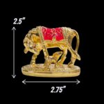 Dimensions of Gold plated Kamdhenu Idol