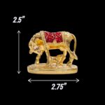 Dimensions of Gold plated Kamdhenu Idol