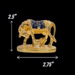 Dimensions of gold plated Kamdhenu Idol