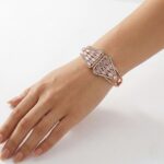 Rose gold American diamond bracelet for women