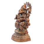 Side profile of Metal copper Ganesha