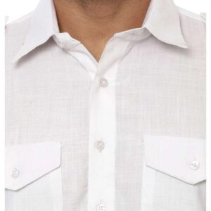 White cotton Pathani suit front view | Eid Pathani suit for men